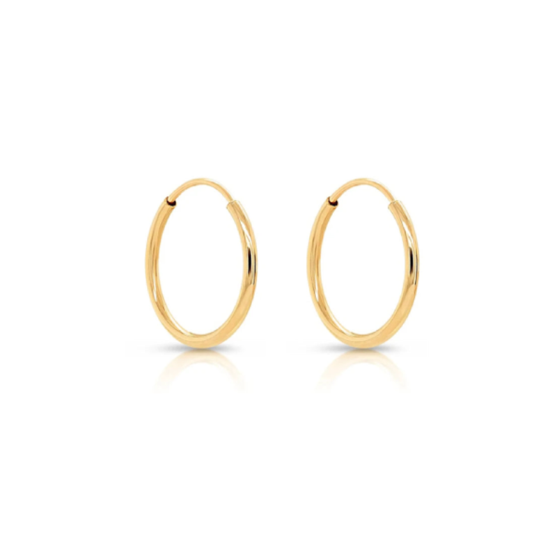 Endless Hoop Earrings - 14k Solid Gold