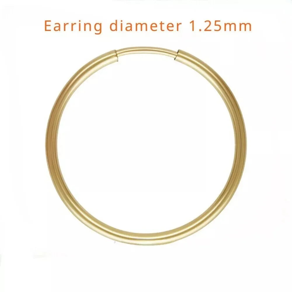 Endless Hoop Earrings - 14k Solid Gold