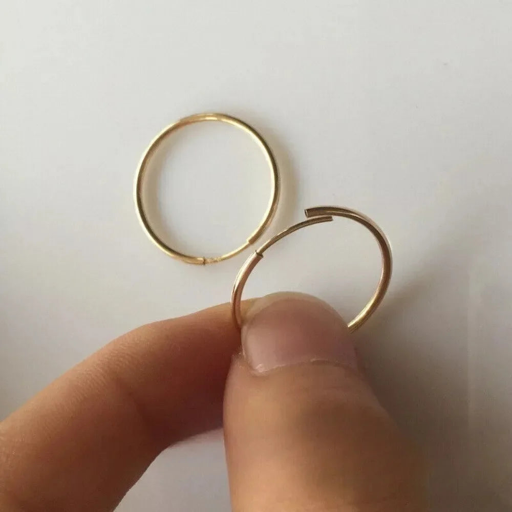 Endless Hoop Earrings - 14k Solid Gold