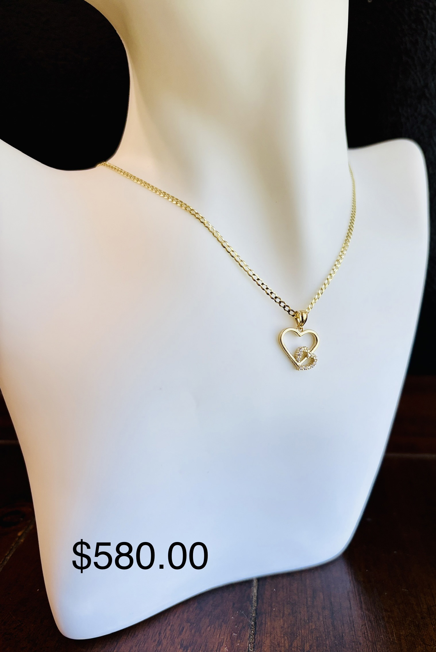 Cadena Corte de Brillo con Corazón